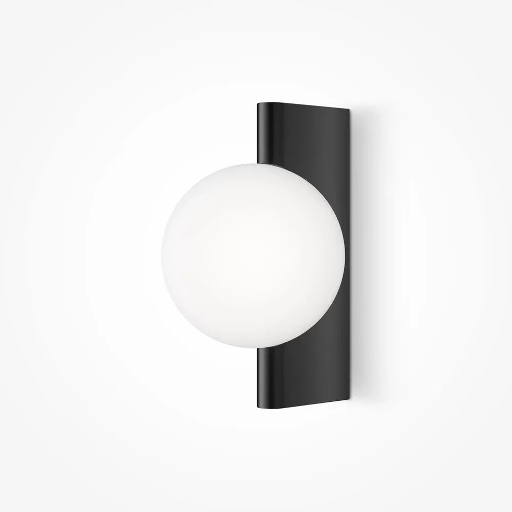 Aplica de perete din Metal si Sticla Negru/Alb H30xL18cm 25W Avant-garde