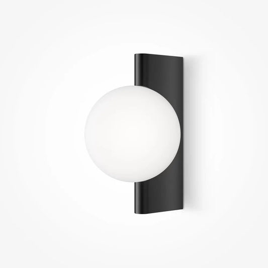 Aplica de perete din Metal si Sticla Negru/Alb H30xL18cm 25W Avant-garde