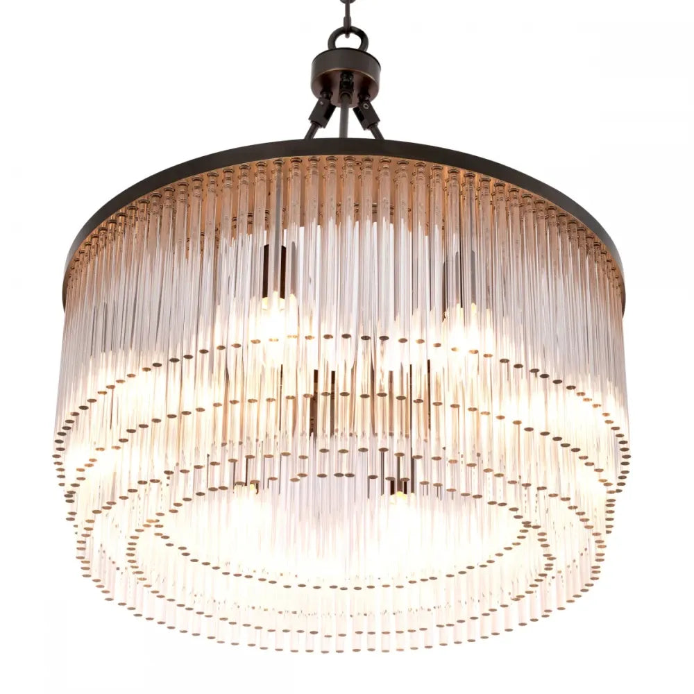 Candelabru din Metal Bronz si Sticla Transparent H68xD60cm Hector S Eichholtz