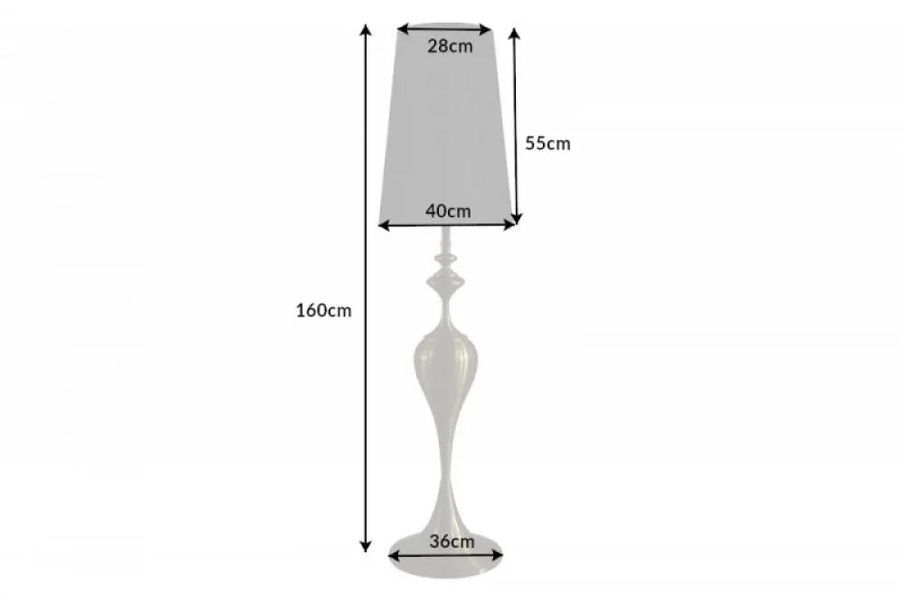 Lampa de podea din Metal Auriu si Textil Negru H160xD40cm Lucie