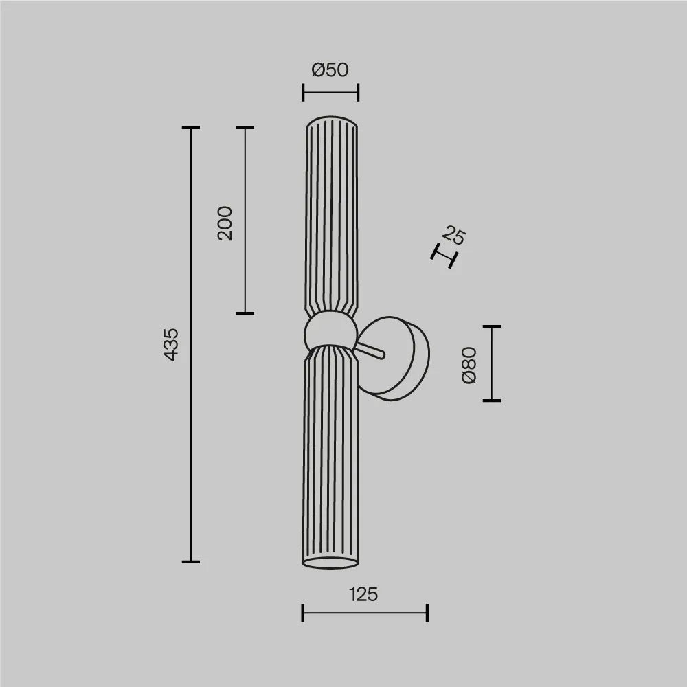 Aplica perete din Metal Auriu si Sticla Alb H43.5xD5cm Antic
