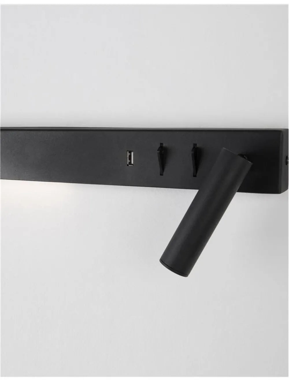 Aplica de perete din Metal Negru H8xL35cm IP20 8W 560lm 3000k VIDA
