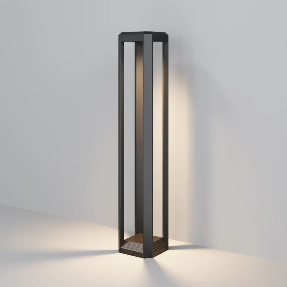 Stalp de iluminat pentru exterior din si Metal Gri L15xH80cm Royal Mile