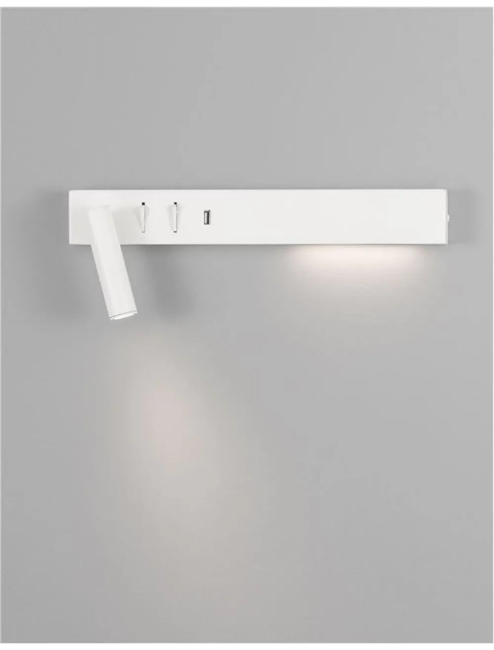 Aplica de perete structura din Metal Alb si abajur din Acrilic  H8xL35cm IP20 8W 560lm 3000k VIDA