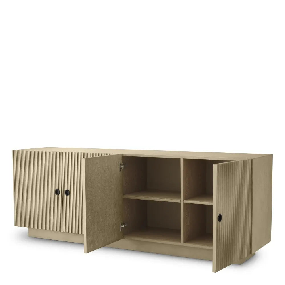 Comoda din Furnir de stejar Maro deschis L220xH78cm Dimitrios Eichholtz