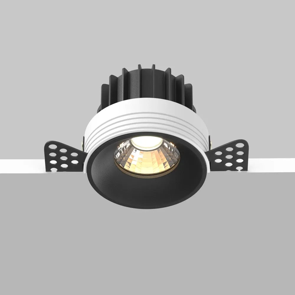 Spot incastrat din Aluminiu Negru H6xD7.4cm 12W 830lm 3000k Round