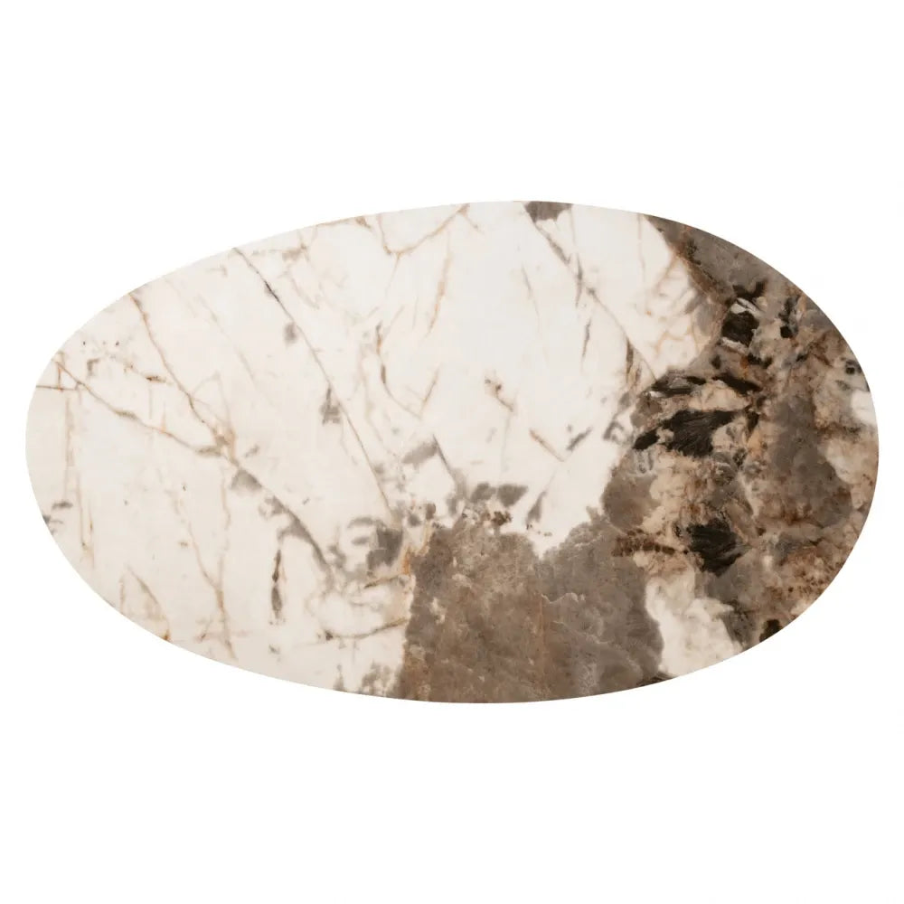 Masuta de cafea din Furnir de stejar Maro si Ceramica Maro L135xH37cm Langford