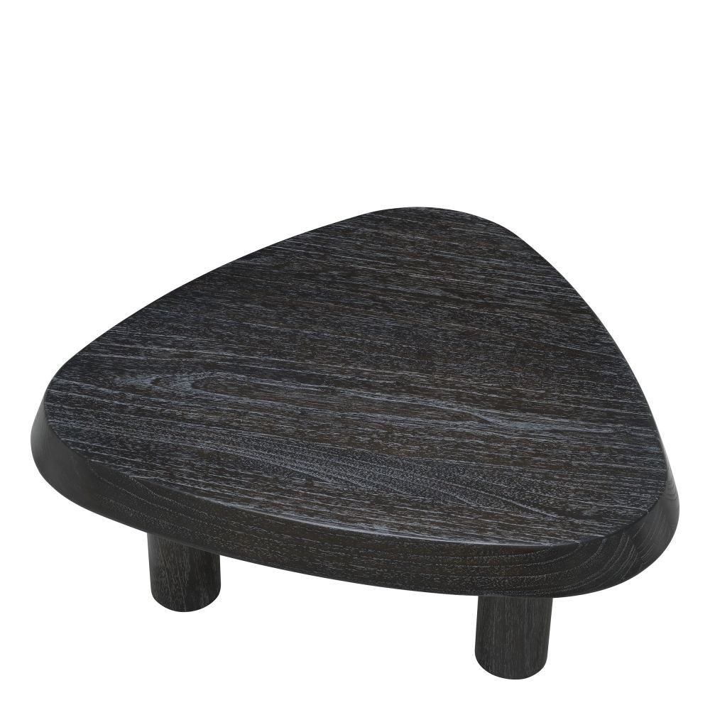 Masuta de cafea Asimetrica din Lemn de mindi Negru L63xH25cm Briel S