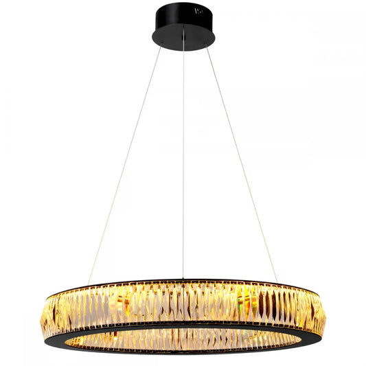 Candelabru din Metal Negru si Cristal Transparent H13xD91cm Vancouver L Eichholtz
