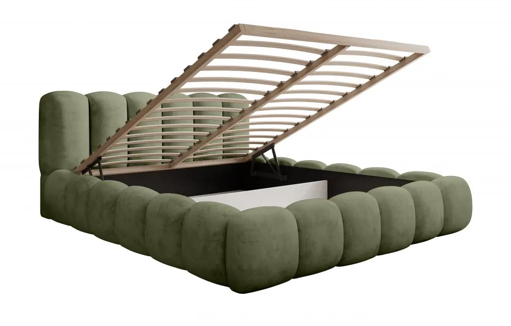 Pat 140x200cm tapitat cu Chenille Verde Dallas
