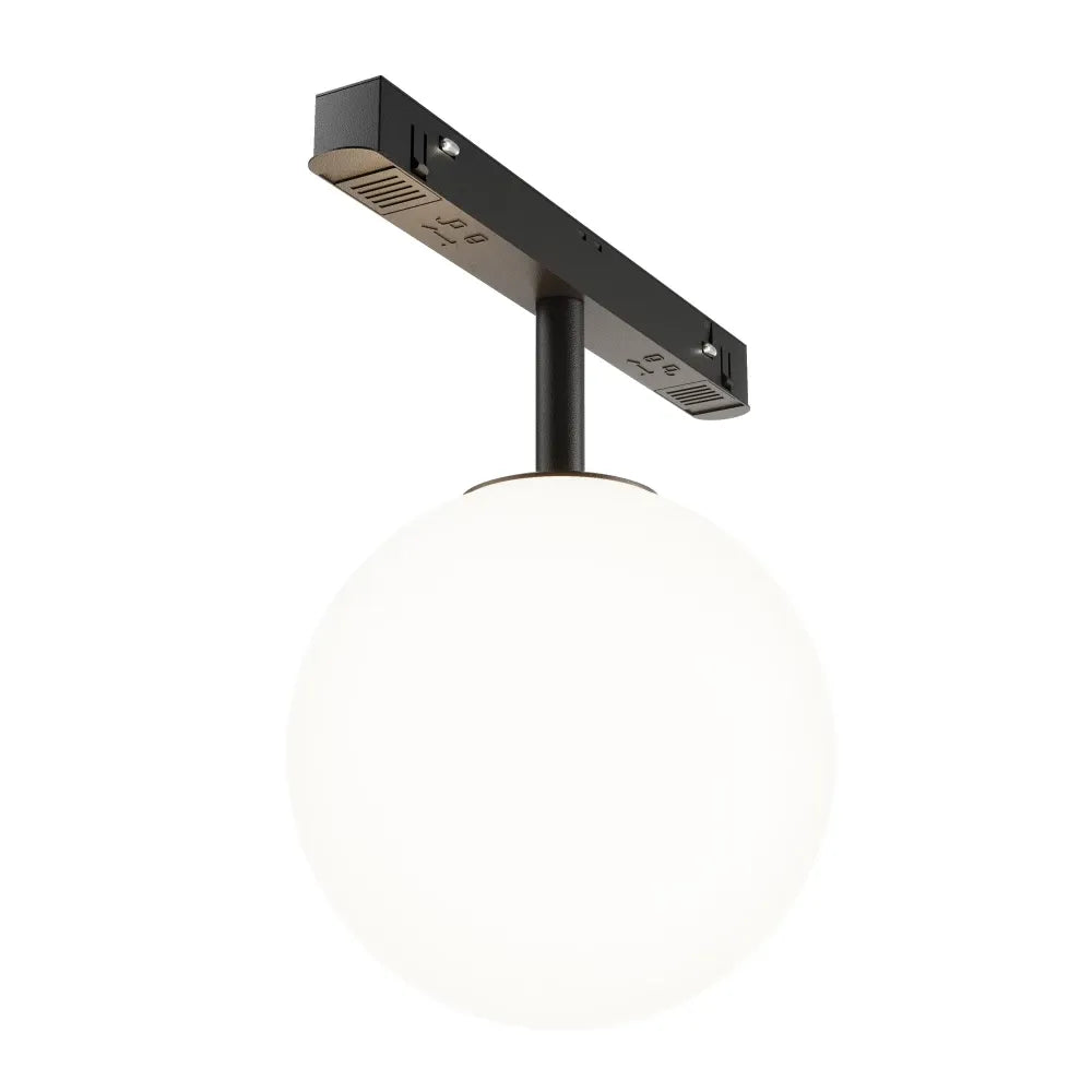 Spot pentru sina Exility din Metal Negru si Sticla Alb H19.8xD13cm 5W 320lm 4000k Luna