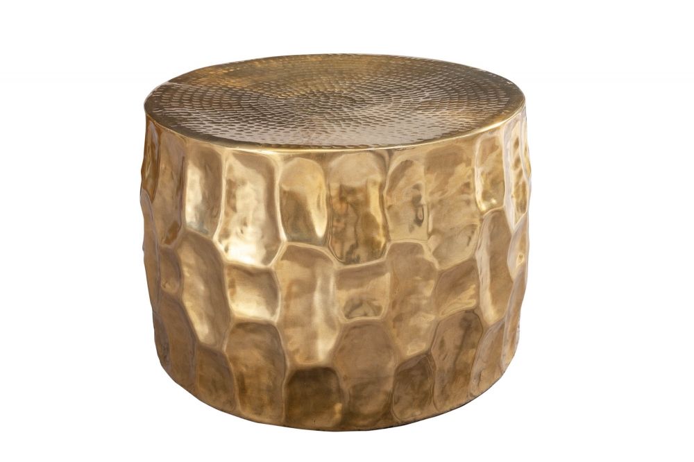 Masuta de cafea Rotunda din Metal Auriu D53xH35cm Organic Orient