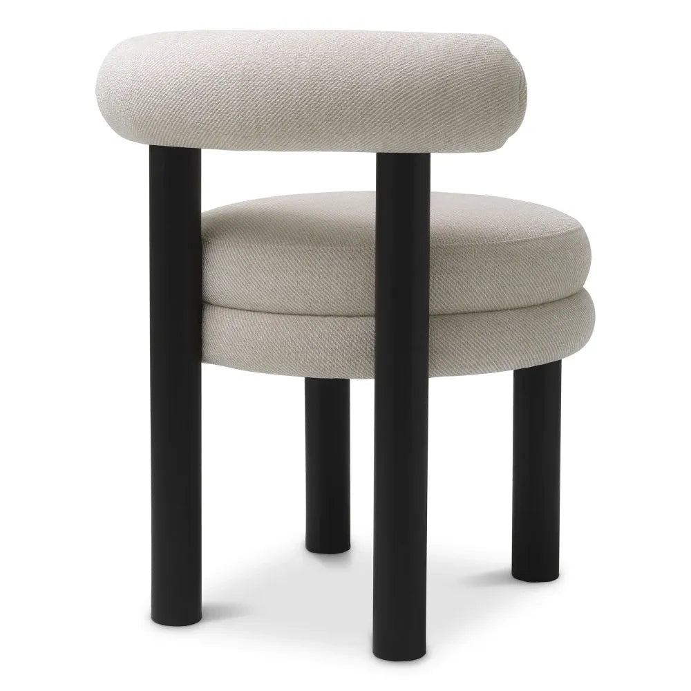 Scaun tapitat cu Stofa Bej L64xA59xH74cm Zoey Eichholtz