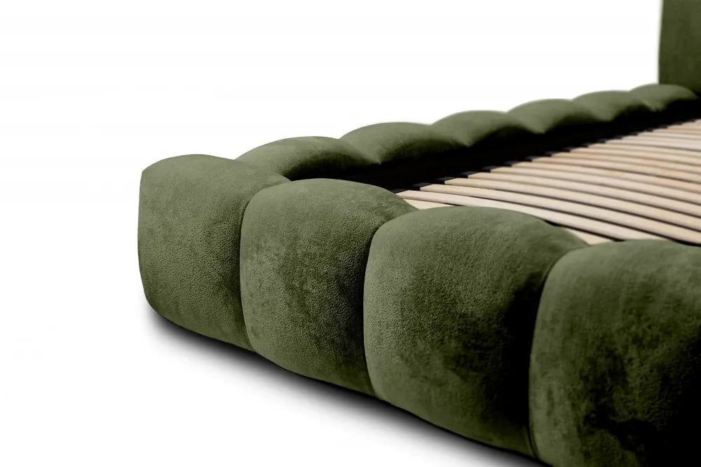 Pat 140x200cm tapitat cu Chenille Verde Dallas