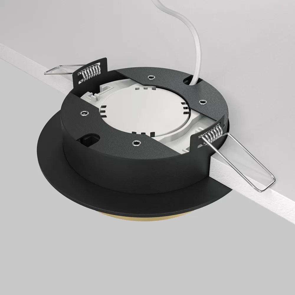 Spot incastrat din Aluminiu Negru/Auriu H5xD11cm IP 20 GX53 15W Hoop