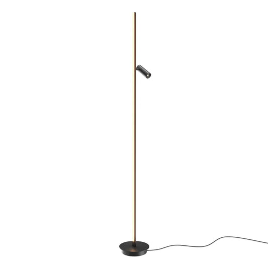 Lampa de podea din Aluminiu Negru si Metal Negru H155xL20cm Thin