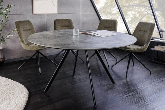 Masa din PAL Gri si Metal Negru D120xH75cm ATELIER