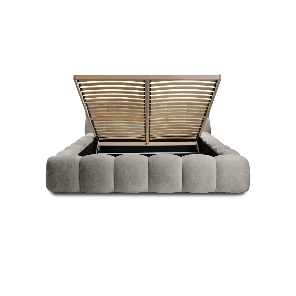 Pat 140x200cm tapitat cu Chenille Gri deschis Boston