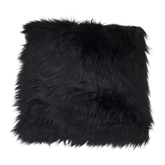 Blanita sintetica decorativa pentru scaun Negru 40x40cm Lambskin Artificial