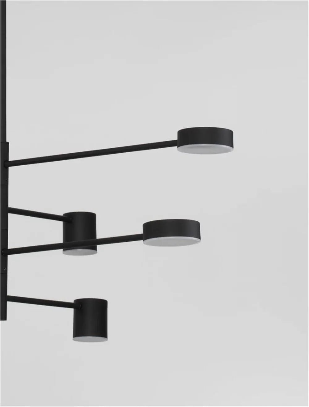 Candelabru structura din Aluminiu Negru si abajur din Acrilic Alb H100xL100cm IP20 40W 690lm 3000k NORDIK