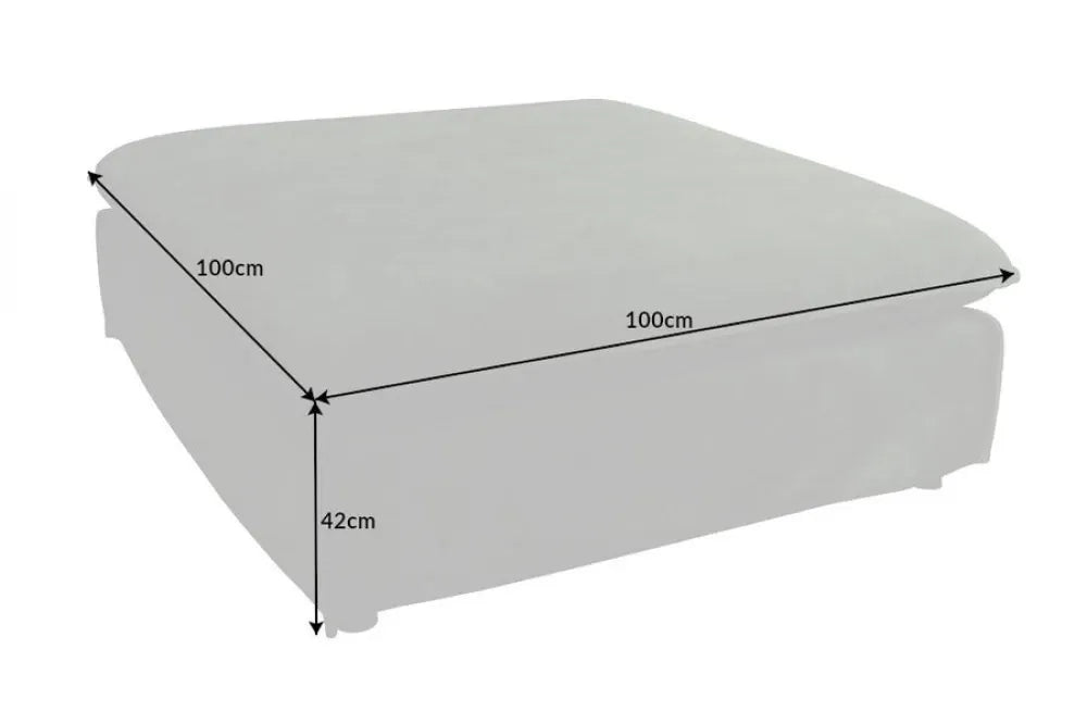 Puf cu husa detasabila din Lemn Negru si Stofa boucle Bej H42xL100cm Heaven