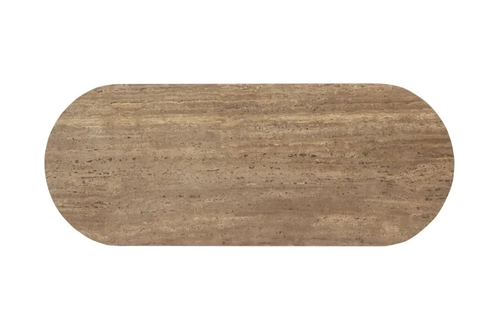 Consola din MDF/Metal Maro si Travertin Maro L100xH76cm Russo Richmond interiors