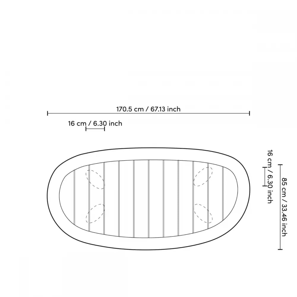 Masuta de cafea pentru exterior din Metal Bej si Lemn de tec Maro H34.5xL170.5cm Free Form Eichholtz