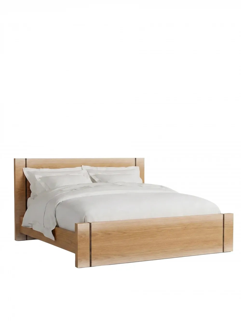 Pat Queen 160x200 din Lemn de stejar Beams