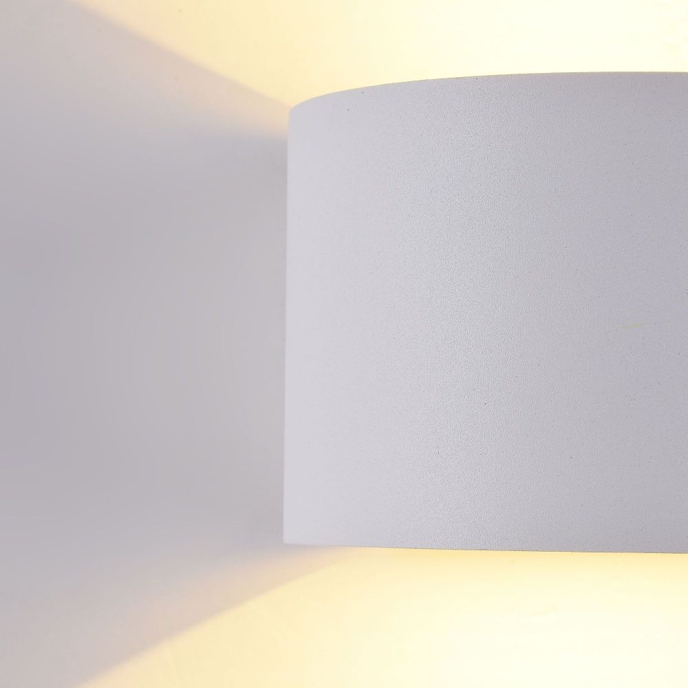 Aplica de perete pentru exterior din Metal Alb cu LED  L12x10xH10cm Fulton