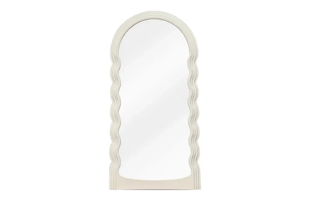 Oglinda cu rama din Poliuretan/MDF Alb H160xL80cm Wave
