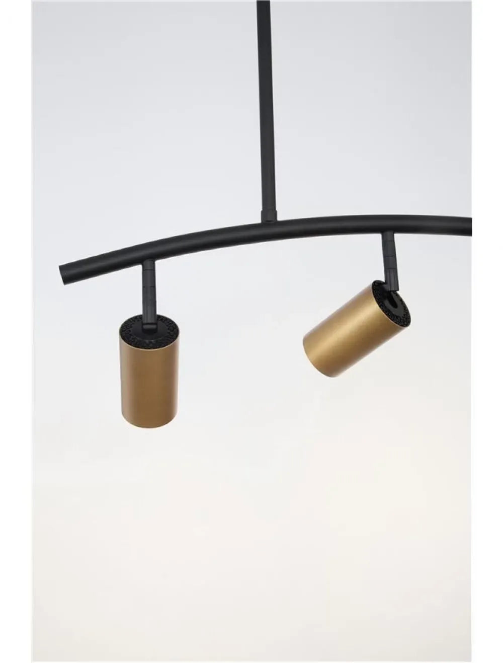 Lustra structura din Aluminiu Negru si abajur din Aluminiu Auriu H90xL72.2cm IP20 POGNO