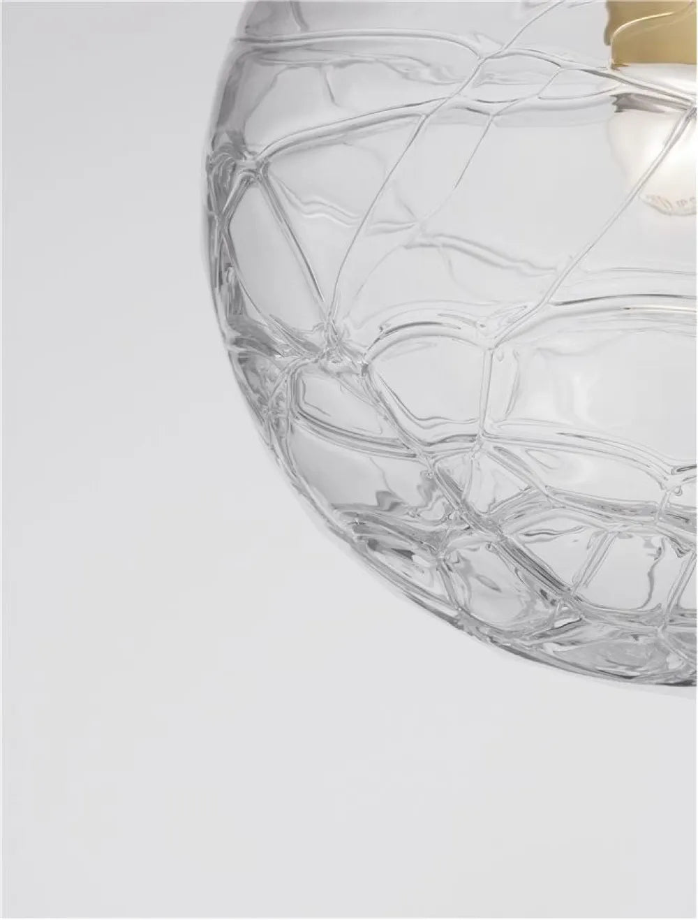 Pendul structura din Metal Auriu si abajur din Sticla Transparent H200xL25cm IP20 COEN