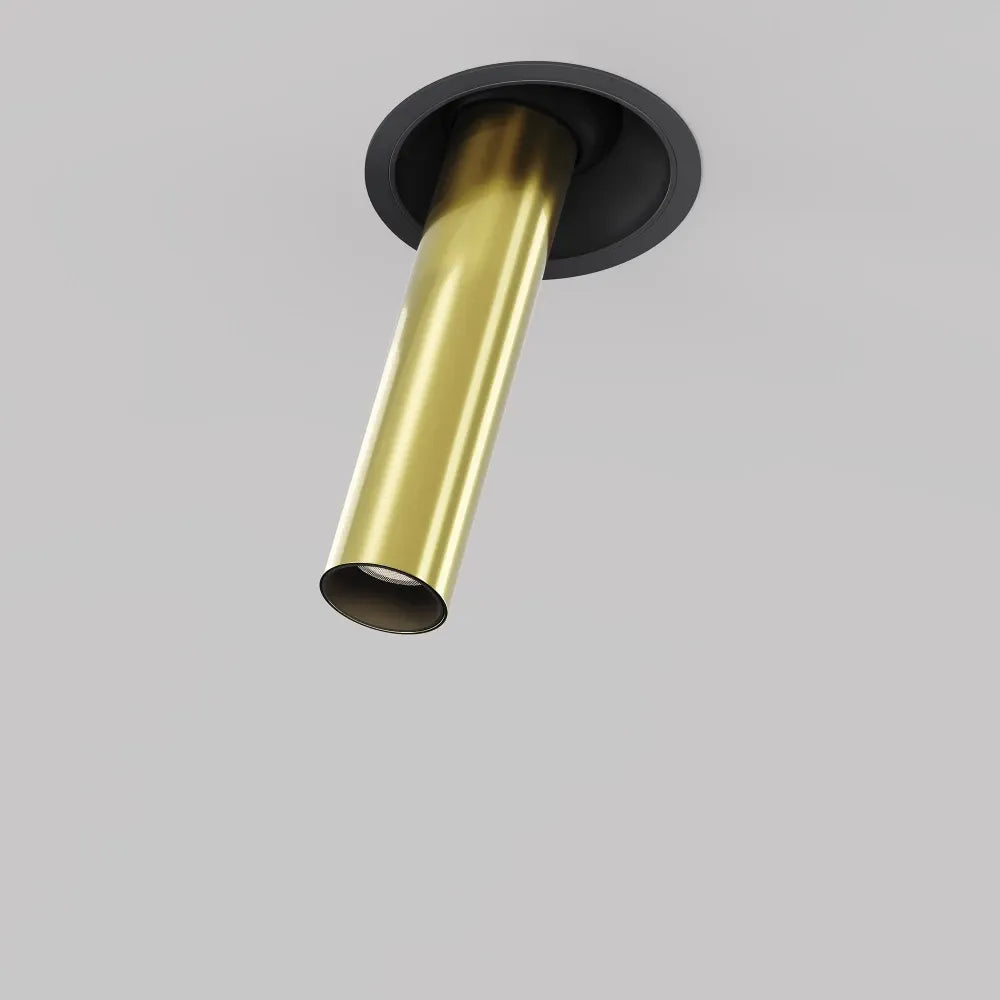 Spot incastrat din Aluminiu Negru/Alama H21.6xD3cm 7W 460lm 3000k Focus T