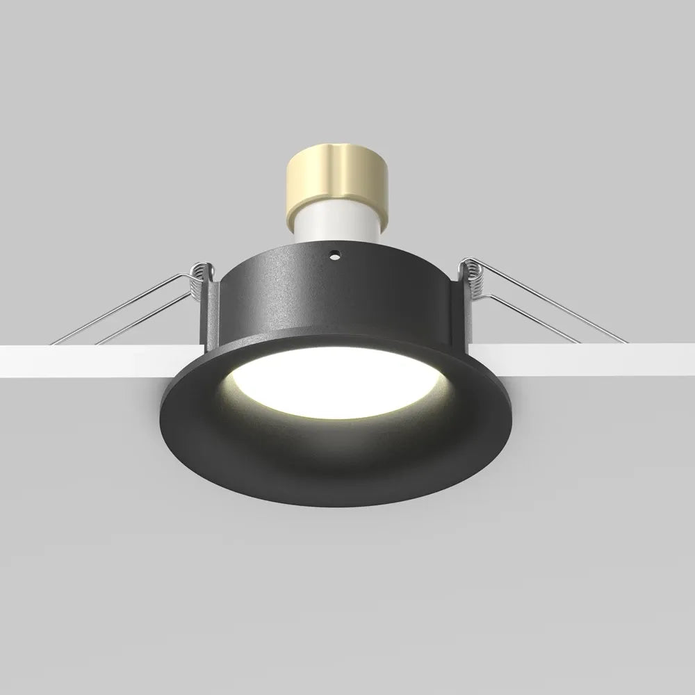 Spot incastrat rotund din Aluminiu Negru H4xD8.5cm IP65 GU10 50W Downlight