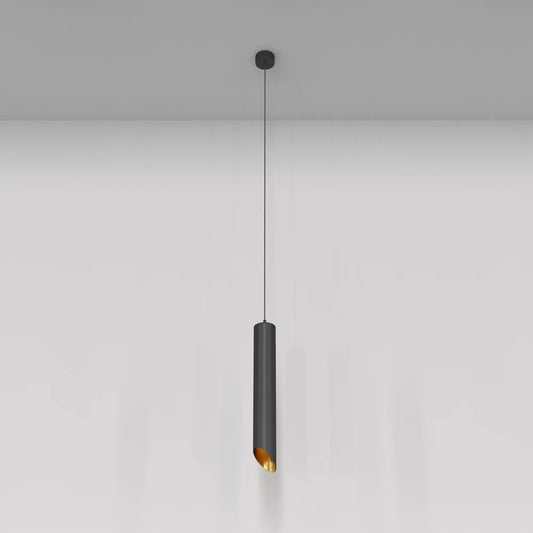 Pendul din Aluminiu Negru/Auriu H123xD6cm IP 20 GU10 12W Lipari
