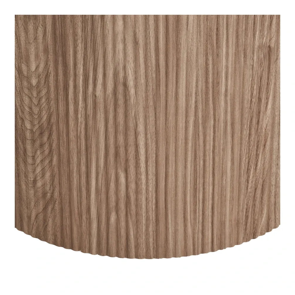 Masa din MDF+Furnir de stejar Maro si Ceramica Alb D120xH76cm Athens
