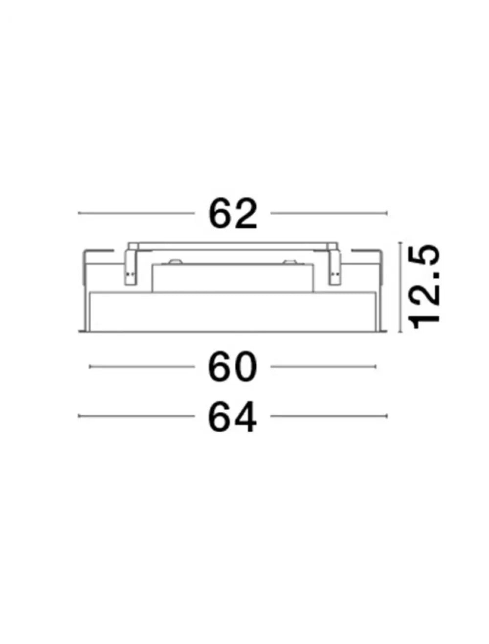 Plafoniera incastrata din Aluminiu Alb H12.5xL60cm IP20 40W 4491lm 2700-6000k PERFECT