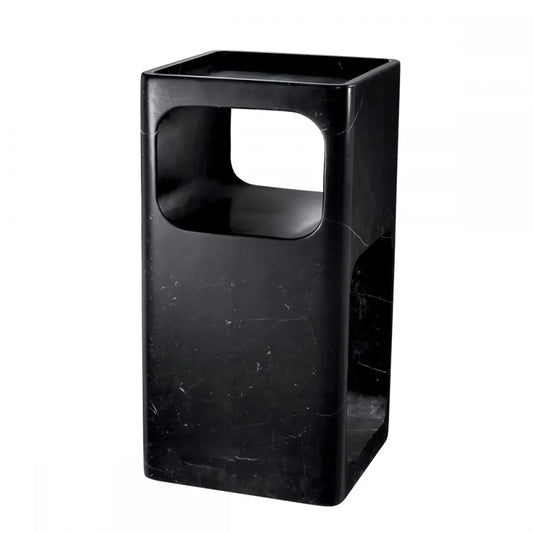 Masuta laterala Patrata din Marmura Negru L28xl28cm Adler Eichholtz