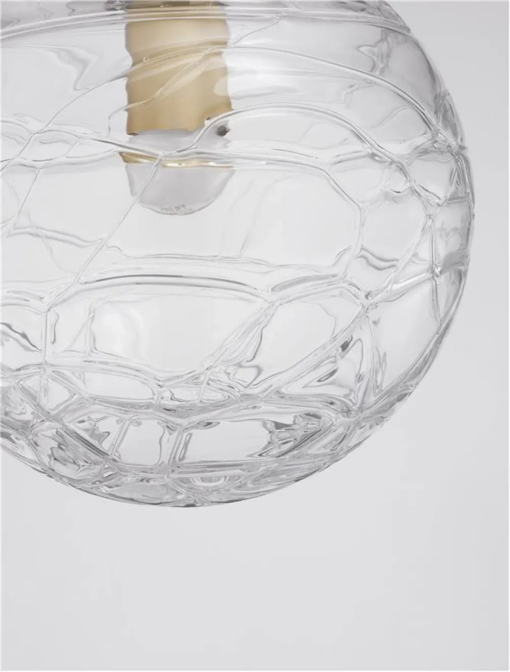 Pendul structura din Metal Auriu si abajur din Sticla Transparent H200xL25cm IP20 COEN