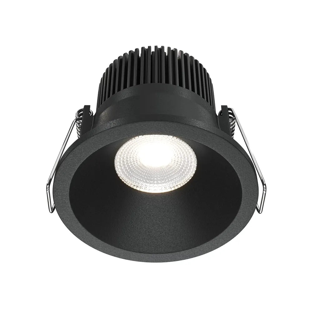 Spot incastrat rotund dimabil din Aluminiu Negru H6xD6cm IP 65 6W 390lm 4000k Zoom