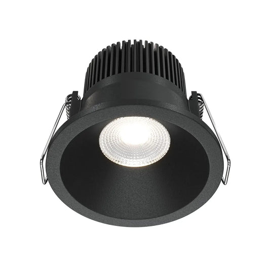 Spot incastrat rotund dimabil din Aluminiu Negru H6xD6cm IP 65 6W 390lm 4000k Zoom