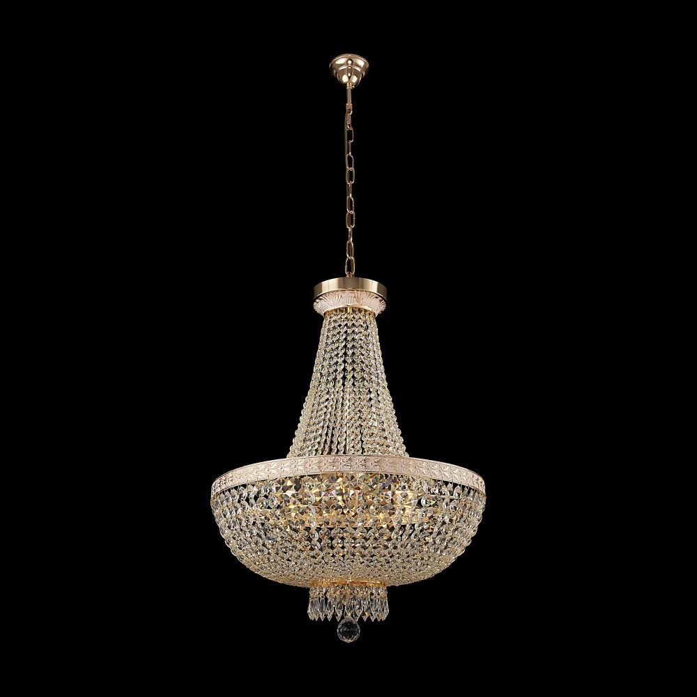 Candelabru din Metal Auriu cu 8 becuri E14 60W D50xH174cm Bella