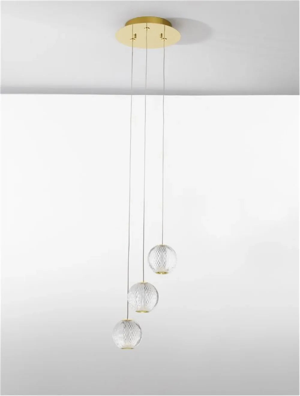 Candelabru structura din Aluminiu Auriu si abajur din Acrilic Transparent H120xL22cm IP20 16W 665lm 3200k BRILLANTE