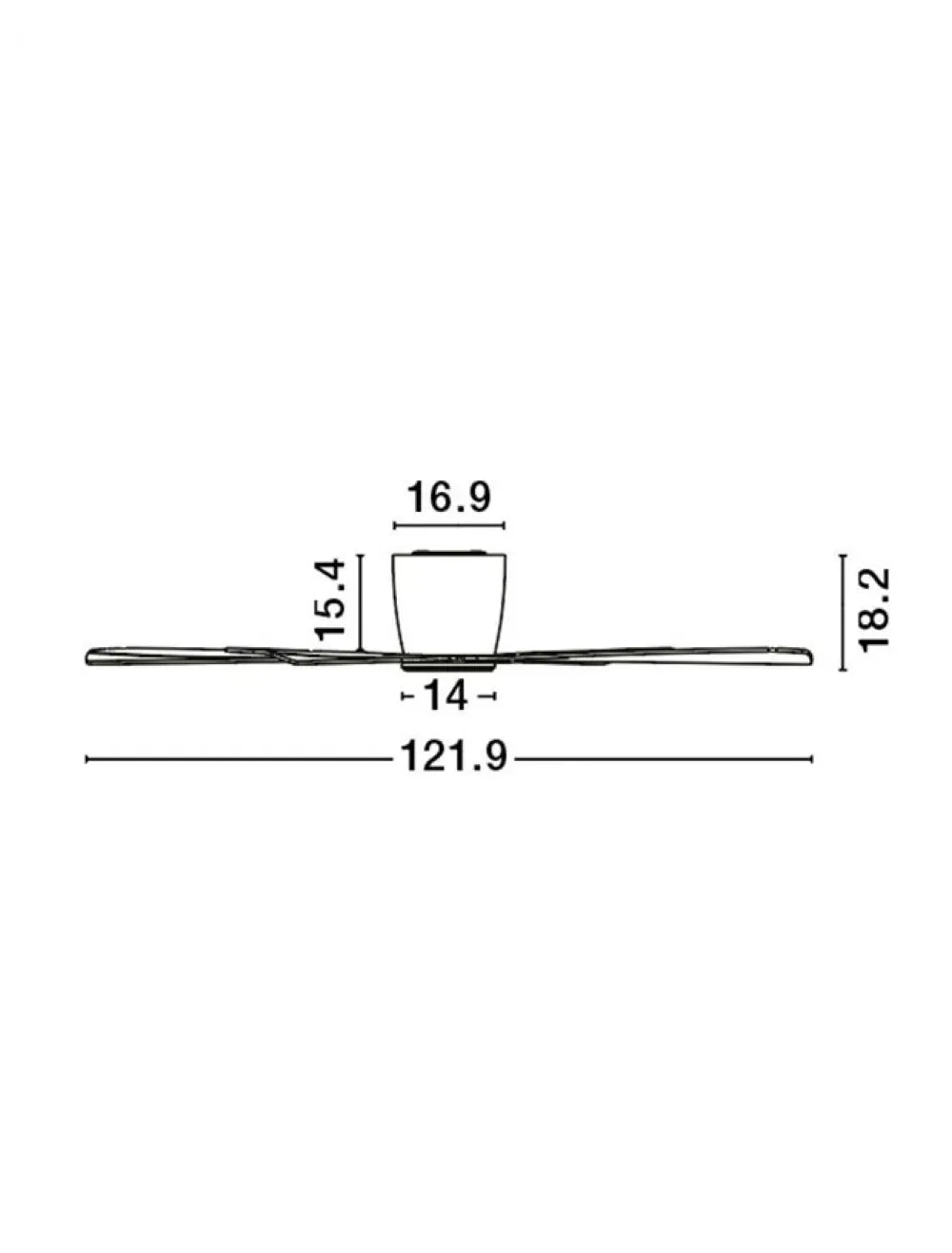 Ventilator din Aluminiu Alb H18.2xL121.9cm IP20 DELL