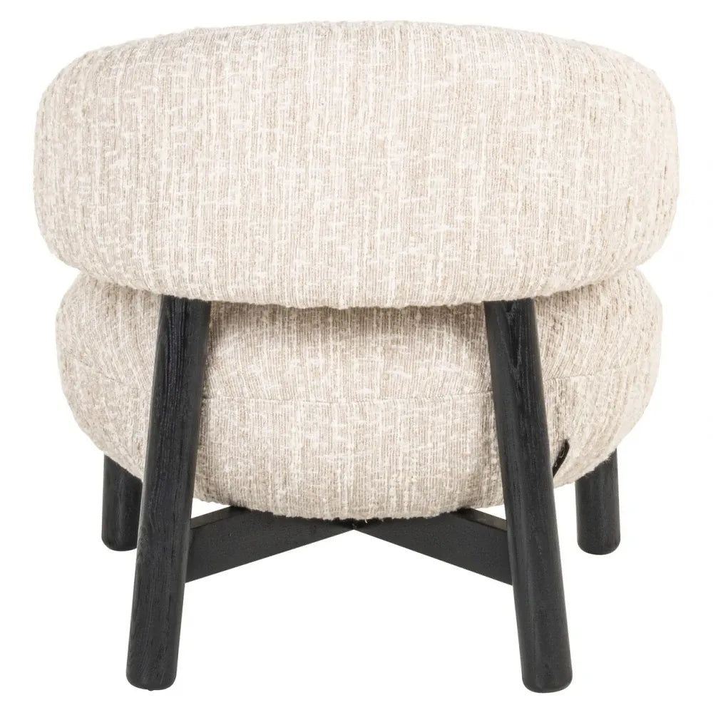 Fotoliu din Stofa Bej si Lemn Negru L73xH72cm Ornella Richmond interiors