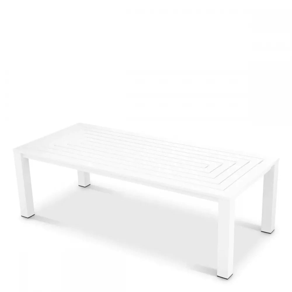 Masa de exterior din Metal Alb H74.5xL240cm Vistamar Eichholtz