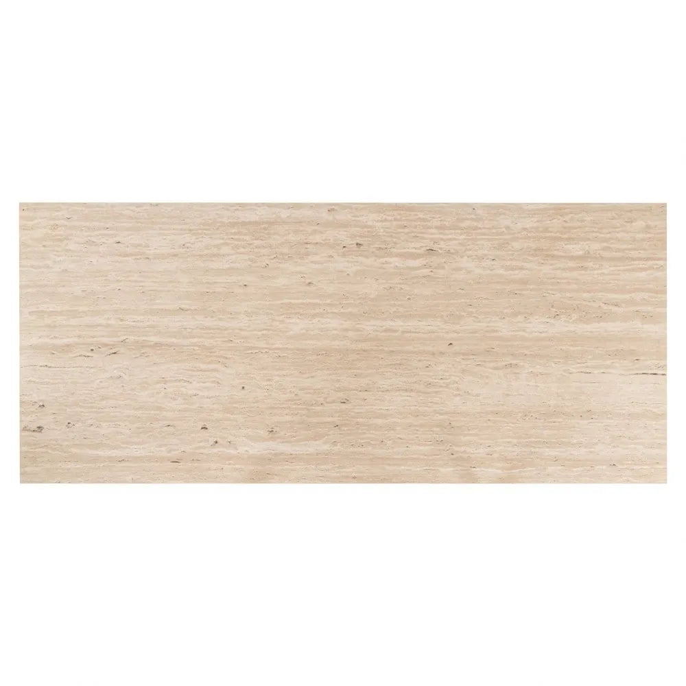 Masa din Lemn de stejar Maro si Travertin Bej L230xH76cm Claremont Richmond interiors