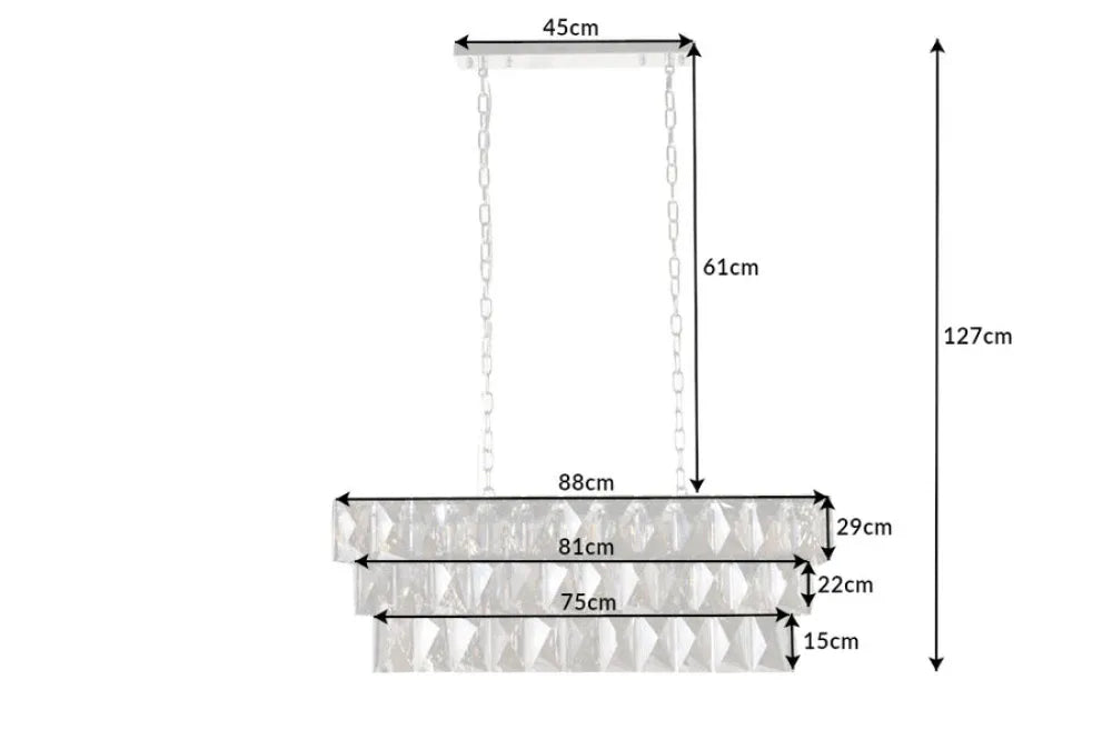 Candelabru din Metal Argintiu si Sticla Fumuriu L88xH127cm KRISTALL