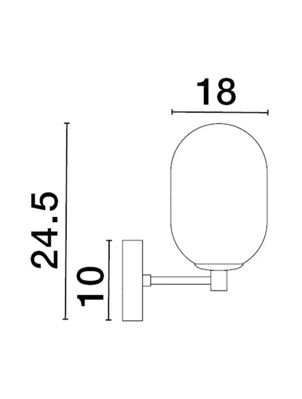 Aplica de perete structura din Metal Auriu si abajur din Sticla Alb H24.5xL18cm IP20 BALOR