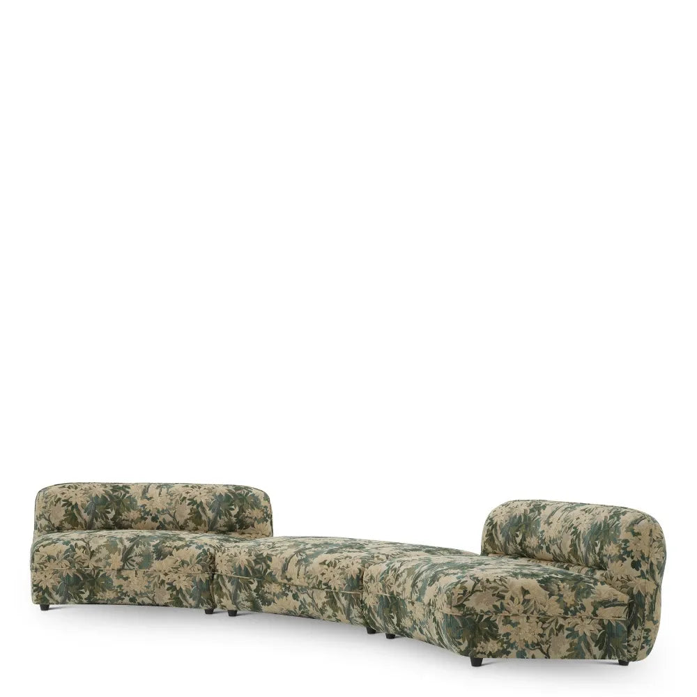 Puf tapitat cu Stofa Verde L145xA100xH43cm Grand Avenue Eichholtz